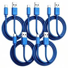 5pcs Fast Charging USB-A To Type-C Charging Cable, Suitable For Android Phones, Nylon Braided, Durable Phone Charging Cable, 1m Length, Compatible With IPhone, And Other Android Phones And Type-C Devices, Suitable For Travel Essentials/Car Accessories/Desktop Accessories, Pink/Purple - 1 Meter - View 15