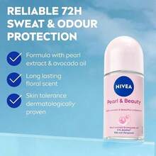 NIVEA 妮維亞珍珠美肌止汗滾珠 50ml | 持久清新、肌膚光滑 | 48小時異味防護 | 含珍珠精華溫和配方，無酒精 - Pearl & Beauty - 50ml - 查看 4