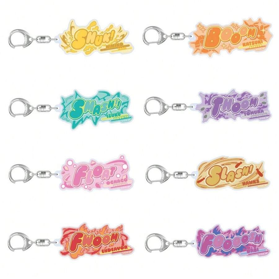 6cm Anime Cartoon Character Acrylic Keychain Pendant Suitable For Bags And Keys, Cosplay Gift, Perfect For Fans - Multicolor - View 1