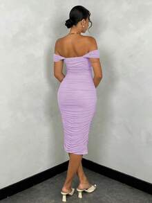 Vestido de encaje amarillo claro, vestido de vacaciones, vestido de verano, vestido de primavera, vestido pastel, vestido de playa para damas, vestido largo de playa, vestido largo de verano, atuendos de verano para mujeres/ropa de primavera/atuendo del Día de San Valentín/Carnaval/atuendos de vacaciones en la playa - Púrpura malva - Ver 2