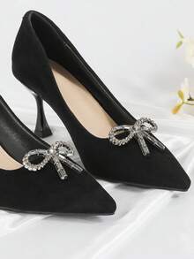 Hebilla de metal desmontable con decoración de strass para sandalias, piezas de reparación de zapatos, adornos para la parte superior del zapato - Gris - Ver 3