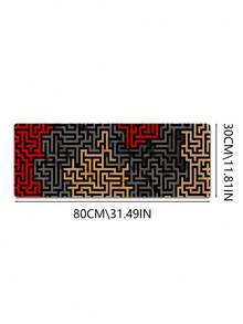 Geometric Maze E-Sports Game Mouse Pad, Suitable For Home Office Work, Computer Keyboard Laptop Expansion Pad, Large Table Pad With Non-Slip Rubber Base Edge Stitching Desktop Decoration - View 13