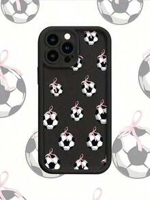 Cute 2D Football Pattern Dopamine Ladder Photo Frame Phone Case, Compatible With Apple 12/13 Pro Max, Full Protective Cover, Minimalist Design, Soft Cartoon Style, Perfectly Protects Your Phone, Compatible With Honor X7/Galaxy A56 5G/ Smart 8/ Hot 40i/Transsion Spark 20/Transsion Spark 20C/Transsion Spark Go 2024/ Note 14 5G/Moto E22/E22i/ A54, Waterproof, Shockproof, And Scratch-Resistant - 款式 3(1 件) - 查看 2