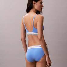 Calvin Klein Icon Cotton Modal Plunge Bra QF8502 Underwear  Women  Bras + Bralettes Underwear Sleepwear - Blue Descent - 查看 3