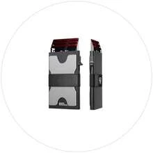 Slim Card Holder Wallet For Men, Minimalist RFID Blocking Wallet With Pop-Up Function, Ultra-Thin Design, Metal Business Card Cases Holds 6+6 Cards, Gifts For Men, Men's Accessories - 霧面灰銀色 - 查看 8