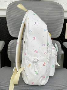 New Bow Tie Pattern Fashion Minimalist Casual Travel Backpack, Suitable For Various Occasions, Large Capacity Multi-Function Unisex Backpack - Multicolor - View 2
