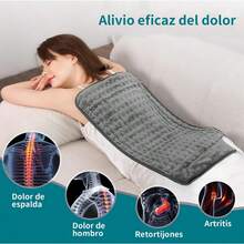 Electric Heating Pad, Grey, 60x30cm, Adjustable Fast Heating With Automatic Shut-Off, Ideal For Relieving Muscle And Joint Pain - Grey - View 6