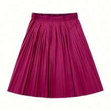 adidas Originals SUMMER STYLE COLLECTION 高腰百褶半身裙 復古學院風鬆緊腰A字裙 女款玫紅色 - 紅色 - 查看 12