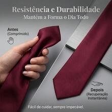 Men's Tie In A Solid Color, Matte Finish, Fine Texture, Ideal For Formal Suits, Weddings, Grooms, A Professional And Sophisticated Look. - Burgundy - View 4