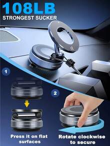 CteGlodrix Giá đỡ điện thoại từ tính mạnh có thể gập lại, xoay 360°, dùng cho bàn làm việc, ô tô, hút chân không, gắn kính chắn gió, bảng điều khiển. - Giá đỡ gấp hình trụ loại 11 - Xem 4