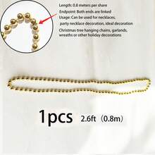 7mm Electroplated Bead Chain 2.6/9.8/32ft Cuttable Holiday Decoration String, Wedding Ceremony And Candle Holder Decor, Gift Wrapping Stage Exhibition Indoor Outdoor DIY Holiday Accent - View 13