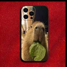 Cute Capybara Phone Case Compatible With 16, 15, 14, 13, 12, 11, Pro, X, XS, Max, XR, Plus, Mini Soft Black Cover, Compatible With 17 Pro Max Case, 17 Pro Case, 17 Case, 16 Pro Max Case - Z4 - 查看 12