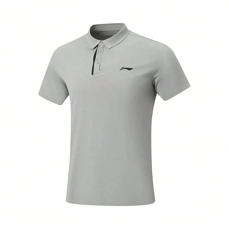 Áo Polo nam LI-NING thoáng khí, thấm hút mồ hôi, chống nắng, thích hợp mặc thường ngày, mã APLW163 - Màu xám cực độ - Xem 1