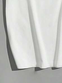 Camiseta de manga corta holgada con estampado de talla grande para hombres |   Diseño exquisito |   Esencial para el verano |   Fácil de combinar, muestra tu estilo - Blanco - Ver 3
