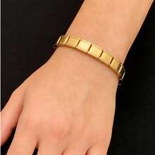 1pc Fashionable Personalized 18-Section Detachable Stainless Steel Expandable Bracelet Suitable For Men - Bracelet - View 11