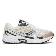 Saucony Mens Ride Millennium Shoes - 白色/金色/黑色 - 查看 1