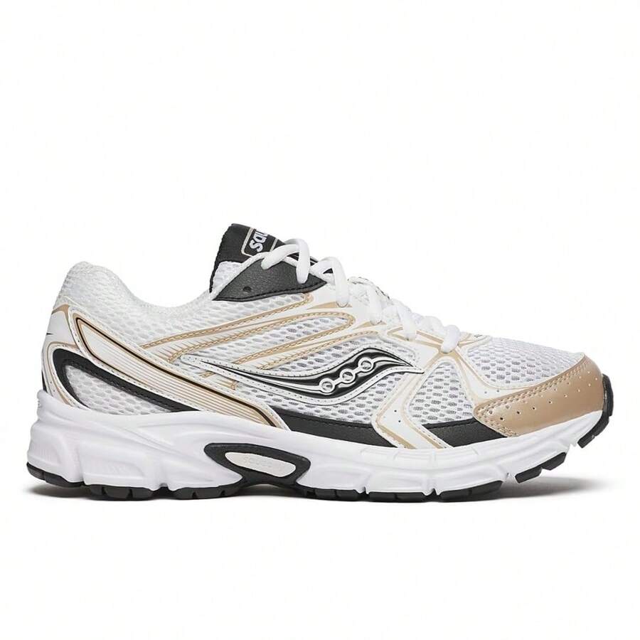 Saucony Mens Ride Millennium Shoes - 白色/金色/黑色 - 查看 1