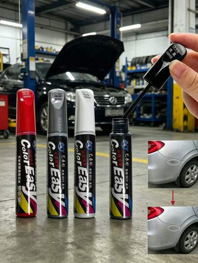 MORE BEAUTY 10/5/3/1 Piece Smart Colorful Automotive Paint Scratch Repair Pen, Car Paint Touch-Up Pen. Effectively Repairs Deep Scratches Quickly And Easily, An Ideal Tool For Vehicle Detailing And Maintenance. Fast Drying, Perfectly Covers Bodywork Marks, A Must-Have Item For Car Care, Available In Black And White.