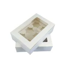 Hộp quà tiệc 20 chiếc/gói có cửa sổ, hộp đựng quà tiệc sinh nhật, hộp quà tặng cuộc sống hàng ngày, hộp đựng bánh nướng nhỏ, hộp đựng bánh nướng xốp tráng miệng, hộp đựng đồ nướng mang về - trắng - Xem 9