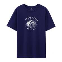 Máquina de impresión directa importada, camiseta de manga corta para hombre de algodón Pima puro de fibra larga de , de 50 hilos, con acabado de lujo ligero. - Negro - Ver 8