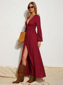 Women Midi Dresses - 波爾多 - 查看 3