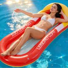 1pc Swimming Buoyancy Aid, Water Hammock, Beach And Pool Floating Bed, Inflatable Sofa, Floating Raft, Floating Board, Inflatable Pool Hammock, Summer Pool And Beach Party Accessories. Perfect For Poolside Vacation And Relaxation. - Multicolor - View 7