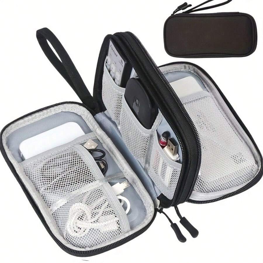 1pc Travel Organizer Bag, Multiple Pocket Sizes: Suitable For Storing Various Small Items And Accessories.