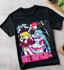 Lost Universe T-Shirt KanzakaDex Anime Manga Kane Blueriver Hoshi Mädchen-Shirt - Schwarz - Übersicht 2