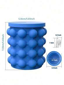 1 khay đá silicon 2 trong 1, xô đá và dụng cụ làm đá có nắp, máy làm đá cầm tay, khay đá tiết kiệm diện tích cho tủ lạnh, dụng cụ nhà bếp tiện lợi, phụ kiện quầy bar cocktail, lý tưởng cho tiệc Halloween, Lễ Tạ ơn và Giáng sinh, thiết yếu cho quầy bar tại gia, xe RV và ký túc xá - Nhiều màu - Xem 13