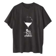 Summer Y2k Tops For Womens, Casual Vintage Short Sleeve T-Shirt, Girls Oversize Loose Round Neck Elastic Tee - Dark Gray3 - View 4
