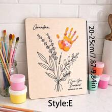 Personalized Father's Day Handprint Art Project Best Dad Best Grandpa With Kids Doodle DIY Gift For Dad/Grandpa, Personalized Handprint Sign, DIY Wooden Keepsake Gift For Dad/Grandpa - C-father's Day Handprint Art - View 18