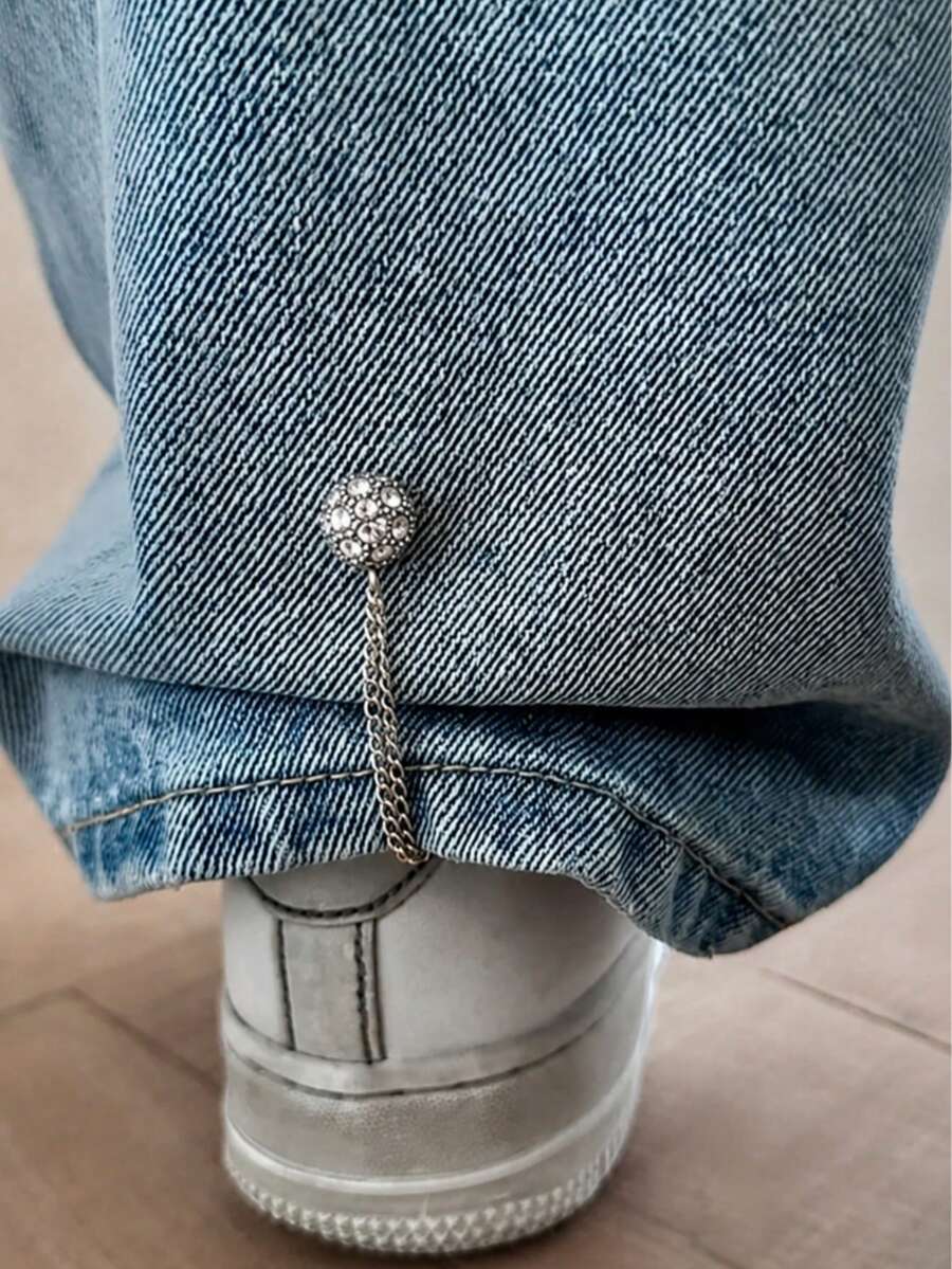 2pcs Diamond-Shaped Clips To Shorten Pants, Hidden Seamless Design Prevents Pants From Dragging On The Ground - A - View 1