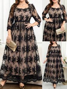 Plus Size Dresses - Negro 3 - View 11