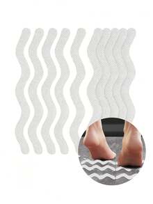 24pcs Anti-Slip Shower Stickers, PEVA Transparent Bath Tub Non-Slip Tape, Suitable For Bathroom, Bathtub, Floor And Shower Area - Multicolor - View 2