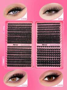 Bộ nối mi giả 640 sợi D Curl kiểu Manga, độ dày 10D 20D 30D 40D 50D 60D 80D 100D 120D 150D 8-16mm, tự làm mi giả từng sợi, mi giả 3D kiểu Nga, mi giả ấn tượng, mi giả lông chồn rối, trang điểm hàng ngày, mi giả cosplay, trang điểm đầy đủ và sử dụng hàng ngày, nhỏ gọn tiện lợi cho sử dụng hàng ngày hoặc đi ra ngoài. - D - Xem 4