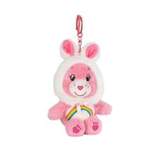 官方 Care Bears 絨毛鑰匙圈 兔子版 15cm 毛茸茸兔子連帽娃娃吊飾，包包鑰匙圈，適合粉絲與收藏家的可愛包飾 - 彩色 - 查看 9