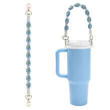 Handmade Woven Daisy Water Bottle Rope, Cute Flower Water Bottle Strap, Water Bottle Rope, Silicone Cup Sleeve Ring - Multicolor - View 8