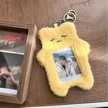 1 pièce Porte-carte de forme mignonne de chat au beurre, porte-carte de campus en peluche de lapin, porte-carte pendentif portable, utilisé pour la carte de repas/carte de bus/carte d'employé, affichage et stockage de carte d'idole, rentrée scolaire - pochette de carte - Voir 10