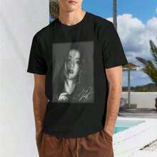JENNIE Park Chae-young ROSE Kim Ji-soo JISOO Camiseta de Manga Corta Suelta Lavada para Hombres y Mujeres |     100% Tela, Cuello Redondo, Manga Corta, Ajuste Regular, Estilo Casual, Para Todas las Estaciones, Ideal para San Valentín, Año Nuevo, Día del Padre, Navidad - Negro - Ver 1