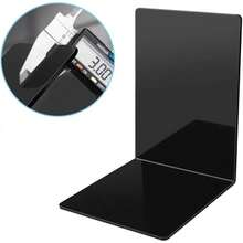 1pc Black Acrylic Bookends With Non-Slip Stickers, Heavy Duty Book End, Acrylic Bookend For School Supplies Library Books Office Book Holder Desktop Organizer Decoration Gift, Back To School Supplies - Book Stand - View 8