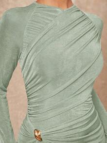 Women Midi Dresses - 綠色的 - 查看 4