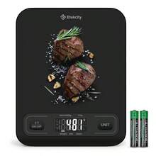 Food Kitchen Scale, Digital Mechanical Weighing Scale, Grams And Ounces Weight Loss, Baking, Cooking, Keto And Meal Prep, Packages, Liquids, Jewelry, LCD Display, Medium, Black - 午夜黑 - 查看 1