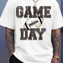 Game Day Football Leopard Print T-Shirt For Men Sports Fan Wear Casual Outfit Football Season Rel - 白色 - 查看 8