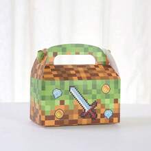 Gift For Her/Him 12pcs Pixel-Style Tote Packaging Box Birthday Party Supplies - Multicolor - View 7