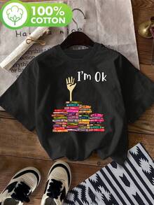 Camiseta de mujer para primavera y verano - Negro - Ver 1
