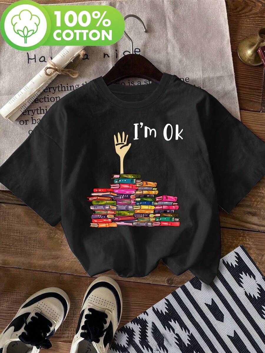 Camiseta de mujer para primavera y verano - Negro - Ver 1