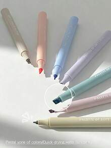 1 Box 8 Colors Ultra Soft Tip "Soft Glow" Fluorescent Pens, Suitable For Students And Office Staff, Perfect For Doodling, Journaling, Marking And Writing, Can Be Used As School Supplies, Holiday Gifts, Student Stationery, Back To School Gifts, Art Supplies And More - Sets - View 5