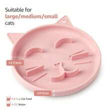 Silicone Slow Feeder Dog Cat Bowls, Interactive Puzzle Toy For Pets Dry/Wet Food Training, Keeps Dogs Cats Busy, Prevents Puppy Kitty Overeating Pink, 0.8 Cup - 0,8 cốc - Xem 3