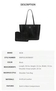Mcm Visetos Collection Printed Women's Shoulder Bag - 黑色MWPGSLR03BK001 - 查看 9