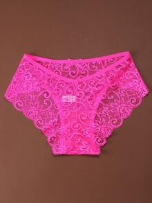 3pcs/Set Women's Low Waist Lace Sexy Thong Panties - Multicolor - View 6